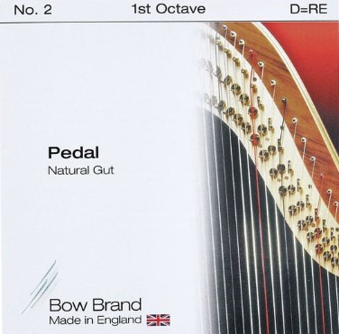 Струна для педальной арфы Bow Brand Pedal Nat. Gut 1st D No.2