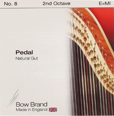 Струна для педальной арфы Bow Brand Pedal Natural Gut 2nd E No.8