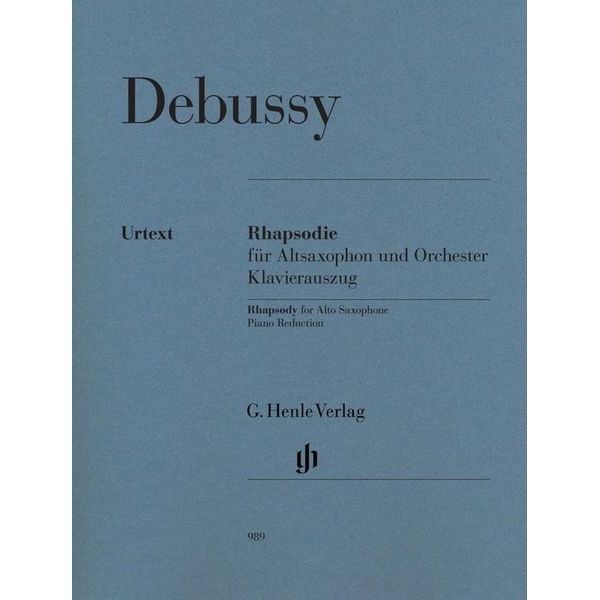 Henle Verlag Debussy Rhapsodie Altsaxophon