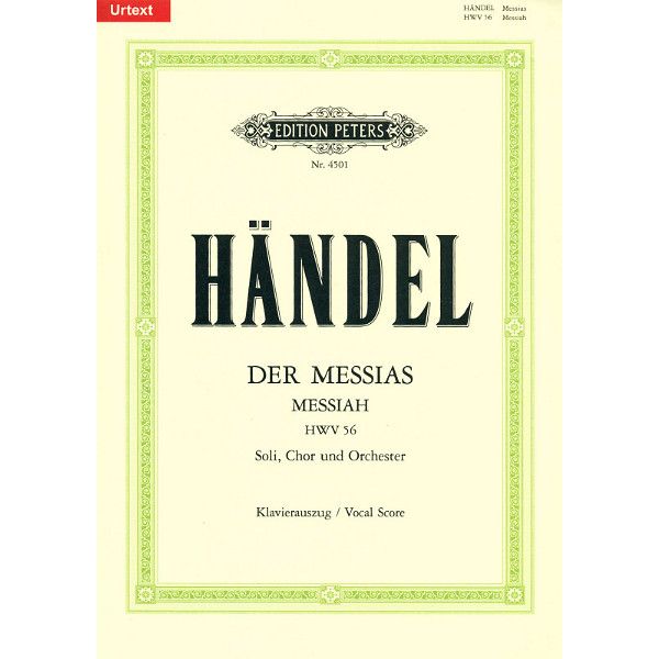 Edition Peters Händel Der Messias HWV56