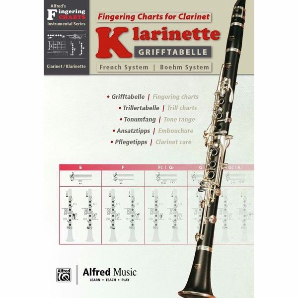 Alfred Music Publishing Grifftabelle Klarinette Boehm