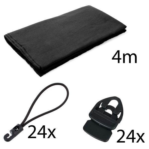 Stairville Molton 500g/m² Set Black 4x3m