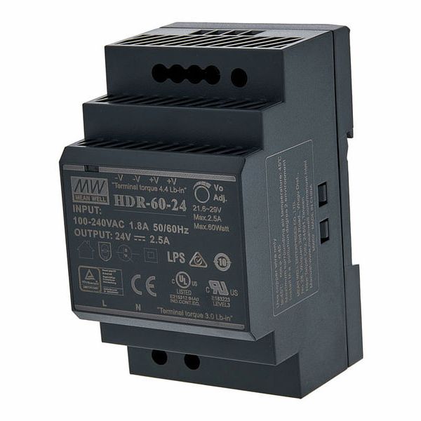 MeanWell HDR-60-24 Power Supply 2,5A