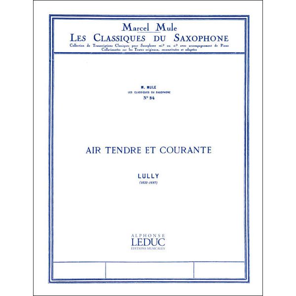 Alphonse Leduc Lully Air Tendre Et Courante