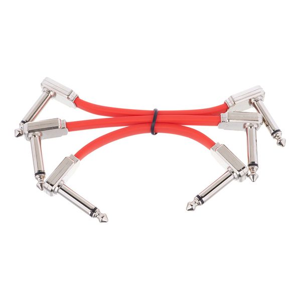 Ernie Ball Red Flex Ribbon Patch Cable 3