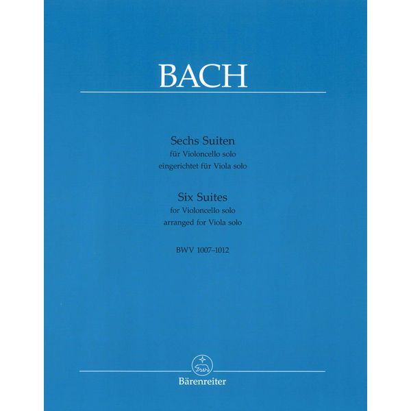 Bärenreiter Bach Suiten BWV1007-1012 Viola