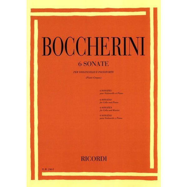 Ricordi Boccherini 6 Sonaten Cello
