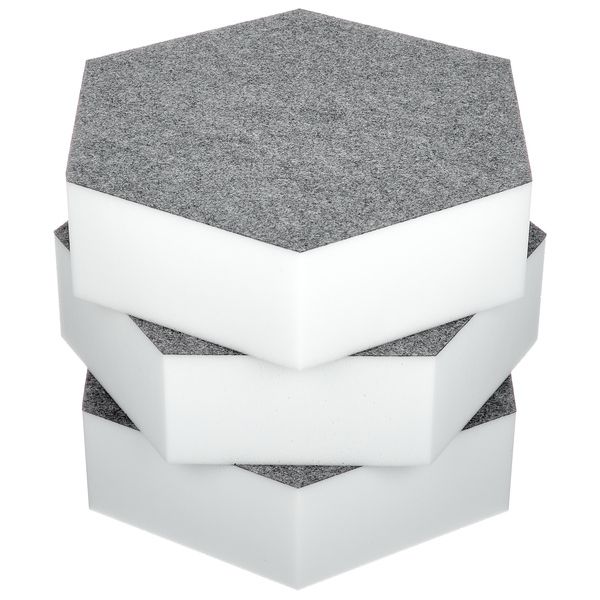 t.akustik Hexagon Melamine Grey 75