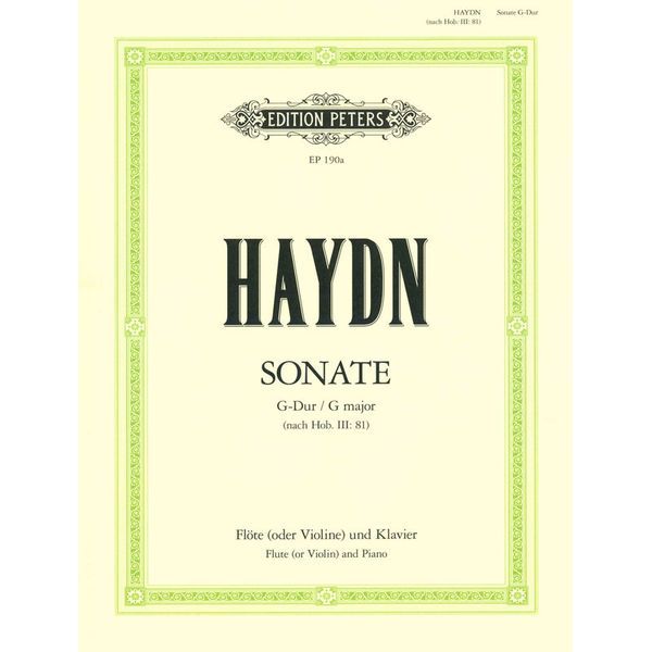 Edition Peters Haydn Flötensonate nach op.77