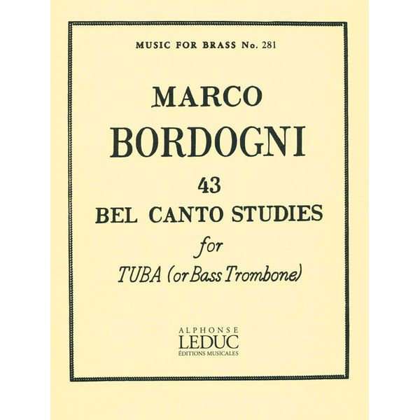 Alphonse Leduc 43 Bel Canto Studies Tuba