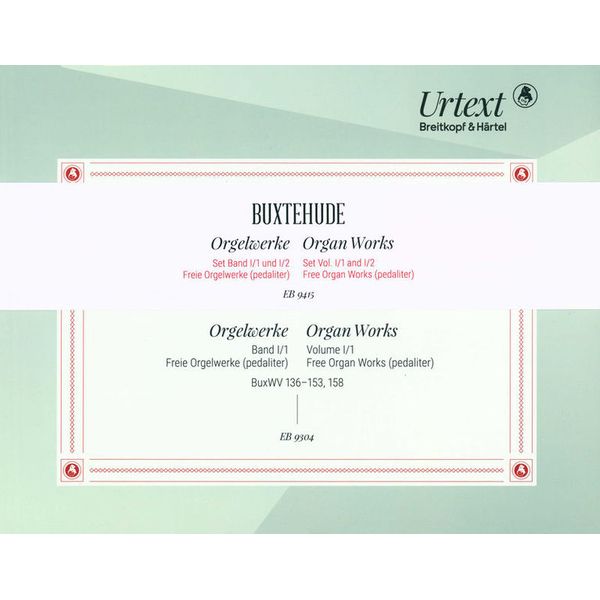 Breitkopf & Härtel Buxtehude Orgelwerke Set 1