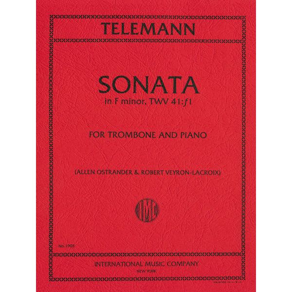 International Music Company Telemann Sonate TWV 41:f1