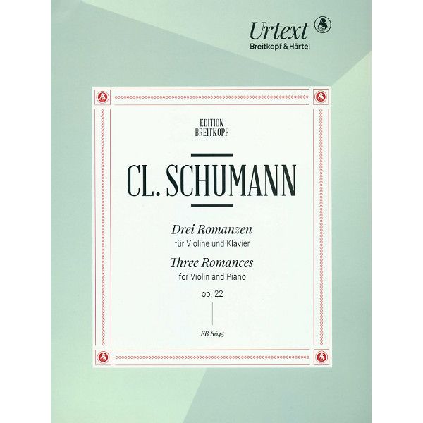 Breitkopf & Härtel Cl. Schumann Romanzen Violin