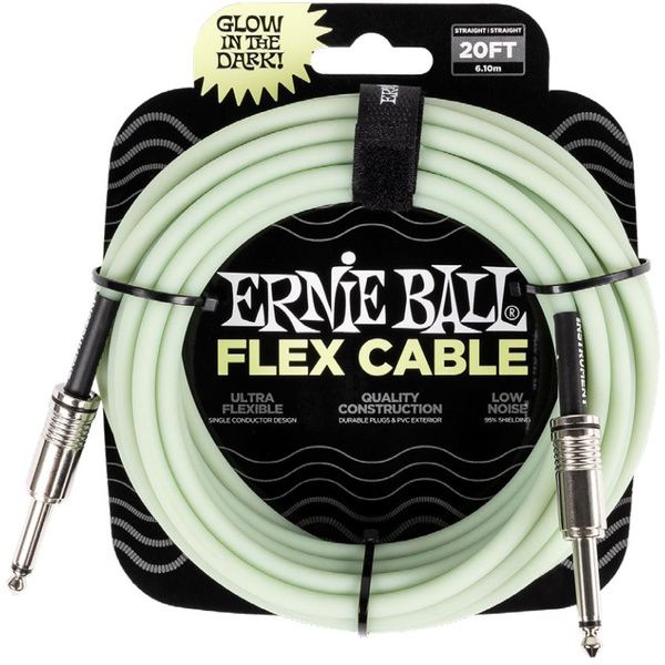 Ernie Ball Flex Cbl 20ft Glow in the Dark