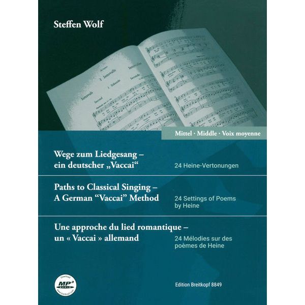Breitkopf & Härtel Wege zum Liedgesang Mittel