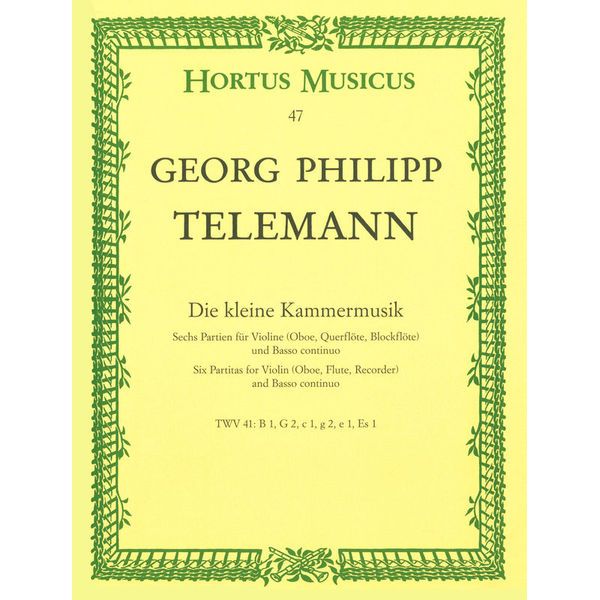 Bärenreiter Telemann Kleine Kammermusik