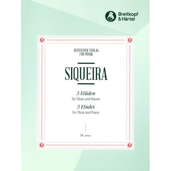 Breitkopf & Härtel Siqueira 3 Etüden Oboe