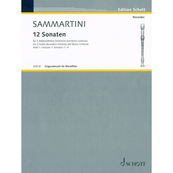 Schott Sammartini 12 Sonaten 1
