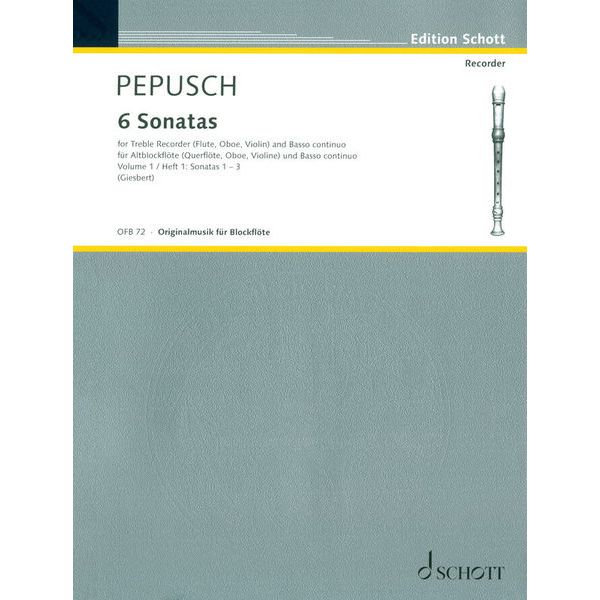 Schott Pepusch Sechs Sonaten 1
