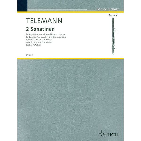Schott Telemann 2 Sonatinen Fagott