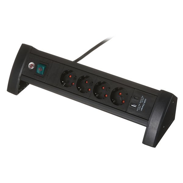 Brennenstuhl Prem. Off. Line 4-Way USB 1.8m