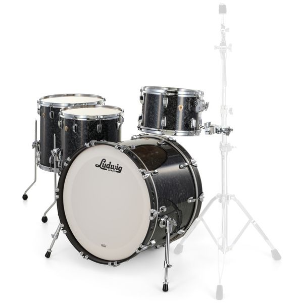 Ludwig Classic Maple 4pcs Ebony Pearl