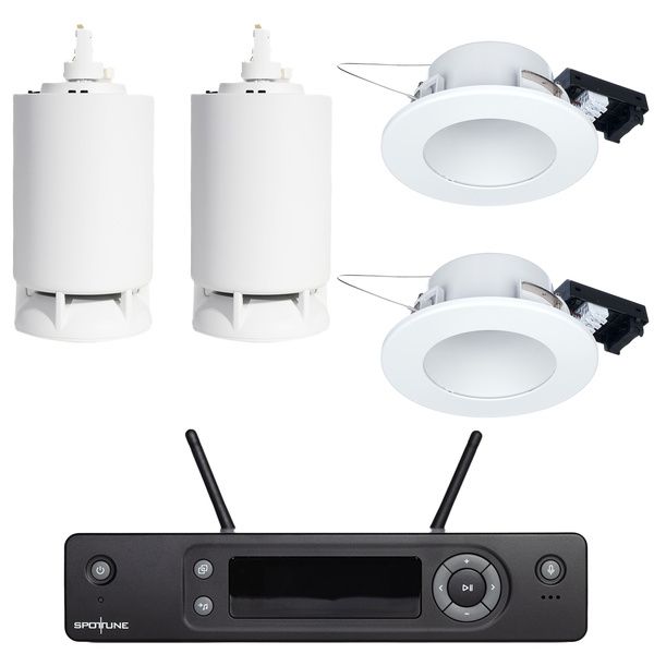 Spottune 2x Omni Track Recessed Wh Set