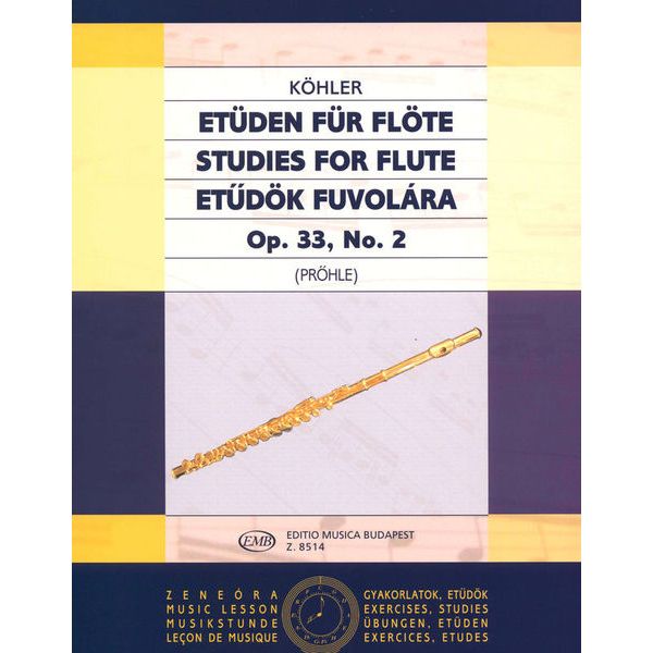 Editio Musica Budapest Köhler Etüden op.33 Flute II