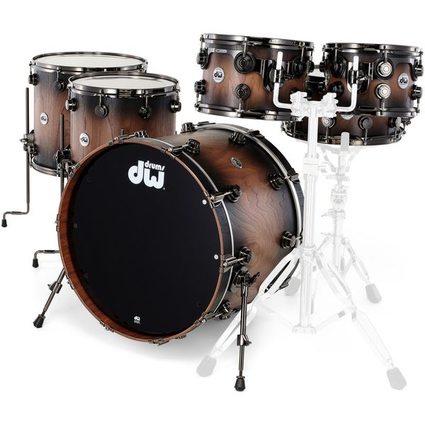 DW Walnut Satin Ebony Burst 6pcs