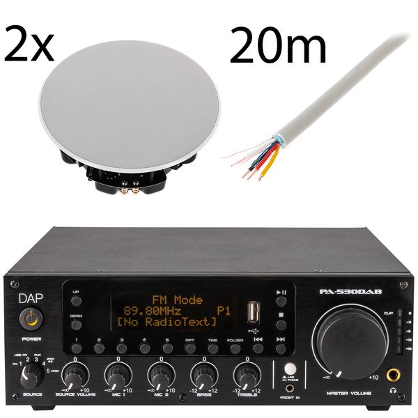 DAP-Audio 530-DAB Shop Set 2x Ceil 8 Wh